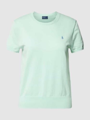 Polo Ralph Lauren T-Shirt mit Label-Stitching in Tuerkis, Größe XS