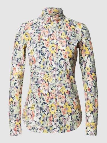 Polo Ralph Lauren Hemdbluse mit floralem Muster in Weiss, Größe XS