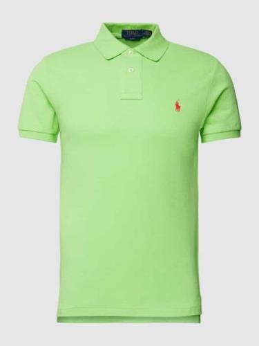 POLO RALPH LAUREN Slim Fit Poloshirt mit Label-Stitching in Hellgruen,...