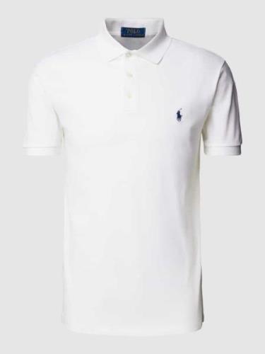 Polo Ralph Lauren Poloshirt mit Logo-Stitching in Weiss, Größe S