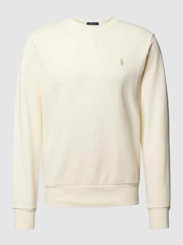 Polo Ralph Lauren Sweatshirt in unifarbenem Design mit Label-Stitching...