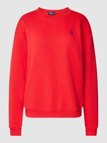 Polo Ralph Lauren Sweatshirt mit Logo-Stitching in Hellrot, Größe XS