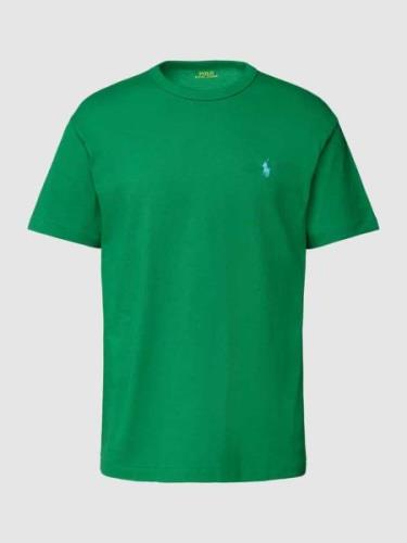 Polo Ralph Lauren Classic Fit T-Shirt mit Label-Stitching in Khaki, Gr...