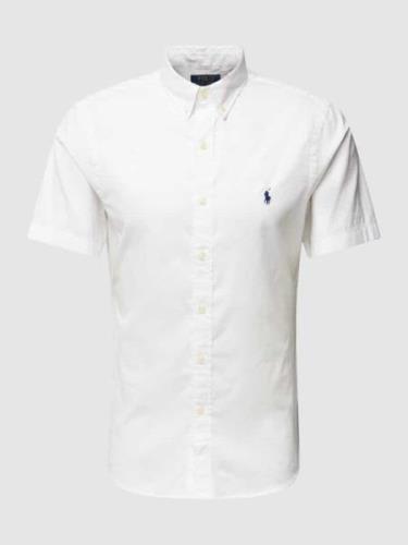 Polo Ralph Lauren Slim Fit Freizeithemd mit 1/2-Arm in Weiss, Größe S