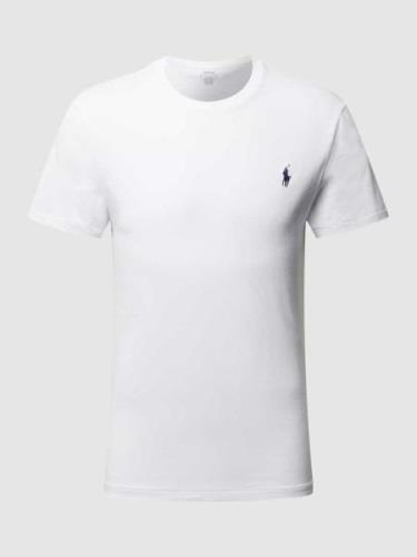 Polo Ralph Lauren Custom Slim Fit T-Shirt mit Logo-Stickerei in Weiss,...