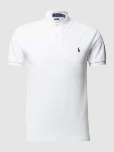 Polo Ralph Lauren Slim Fit Polo Shirt mit Logo in Weiss, Größe M