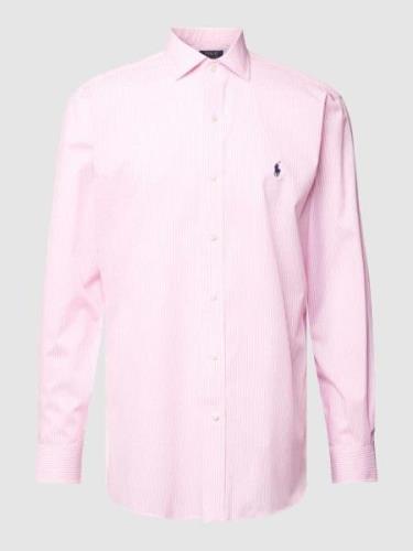 Polo Ralph Lauren Custom Fit Business-Hemd mit Streifenmuster in Rosa,...