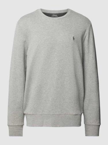 Polo Ralph Lauren Sweatshirt mit Logo-Stitching in Hellgrau, Größe S