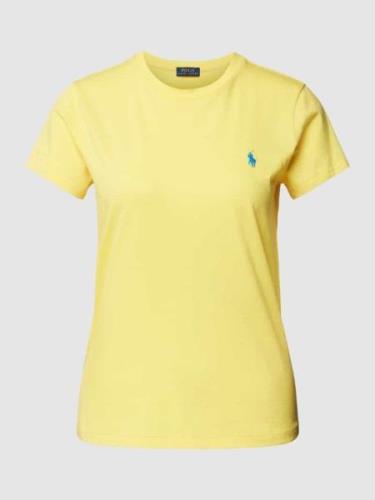 Polo Ralph Lauren T-Shirt mit Label-Stitching in Gelb, Größe XS