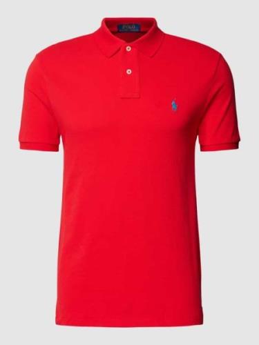 Polo Ralph Lauren Poloshirt mit Label-Stitching und Regular Fit in Rot...