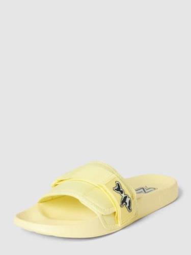 Puma Slides mit Label-Details Modell 'Leadcat' in Gelb, Größe 42