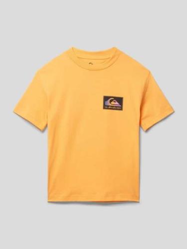 Quiksilver T-Shirt mit Label-Print in Orange, Größe 152