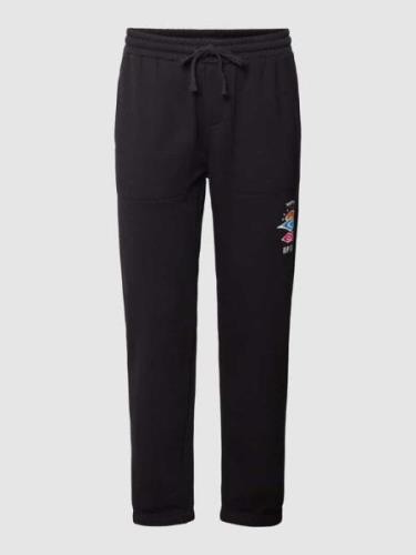 Rip Curl Sweatpants mit Label-Print in Black, Größe M