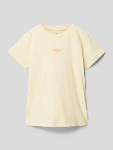 Rip Curl T-Shirt mit Motiv-Print auf der Rückseite in Gelb, Größe 140