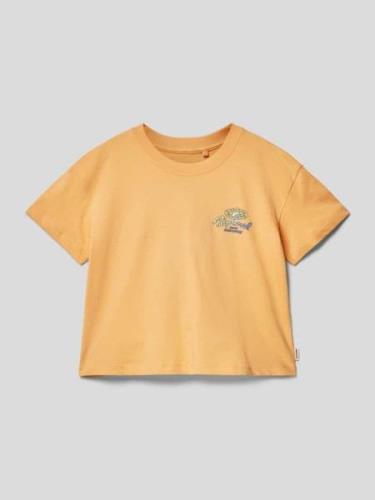 Rip Curl Cropped T-Shirt mit Label-Print auf der Rückseite in Apricot,...