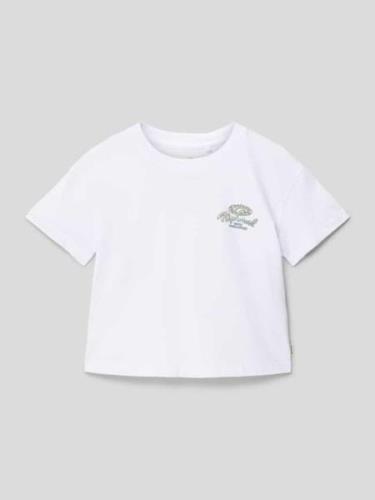 Rip Curl Cropped T-Shirt mit Label-Print auf der Rückseite in Weiss, G...