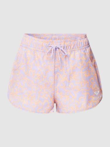 Roxy Shorts mit floralem Allover-Muster Modell 'HAWAIIAN' in Flieder, ...