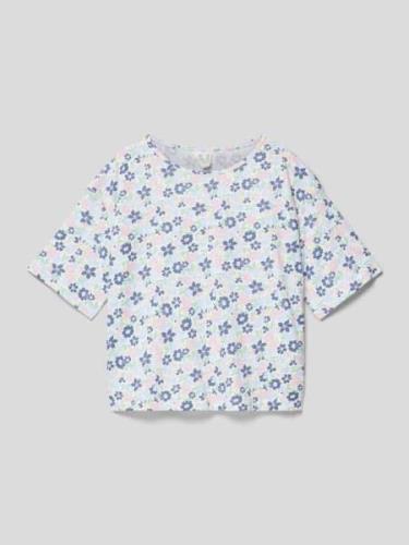 Roxy T-Shirt mit Allover-Muster in Weiss, Größe 140