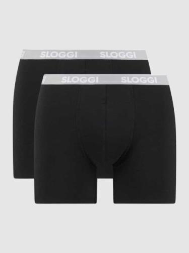Sloggi Trunks mit Stretch-Anteil im 2er-Pack in Black, Größe S