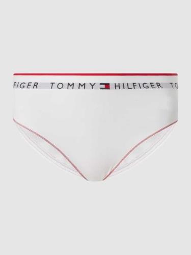 TOMMY HILFIGER High Waist Slip mit Stretch-Anteil in Weiss, Größe XS