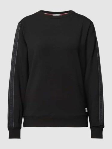 TOMMY HILFIGER Sweatshirt mit Rundhalsausschnitt in Black, Größe M