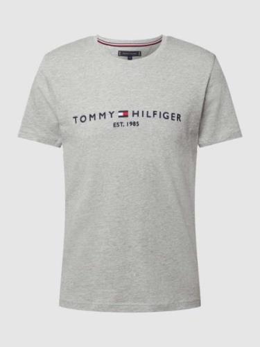 Tommy Hilfiger T-Shirt aus Bio-Baumwolle in Hellgrau Melange, Größe M