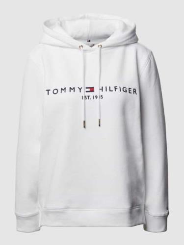 Tommy Hilfiger Hoodie mit Label-Stitching in Weiss, Größe S