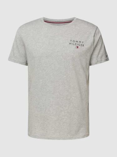 Tommy Hilfiger T-Shirt mit Logo-Stitching in Hellgrau Melange, Größe S