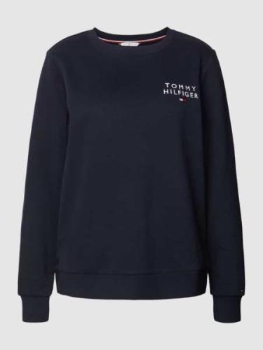 TOMMY HILFIGER Sweatshirt mit Label-Stitching in Marine, Größe S