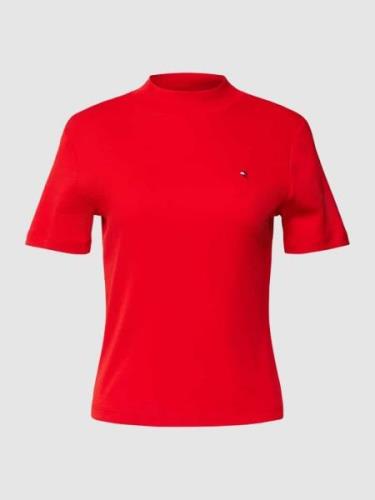 Tommy Hilfiger Cropped T-Shirt mit Turtleneck Modell 'NEW CODY' in Rot...