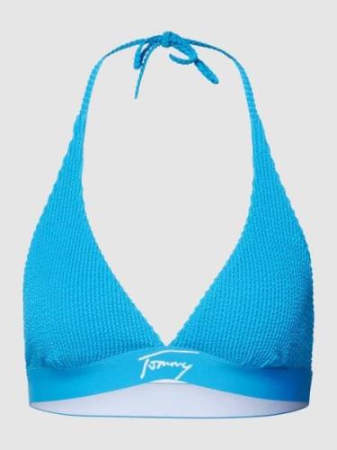 TOMMY HILFIGER Bikini-Oberteil mit Neckholder in Blau, Größe S