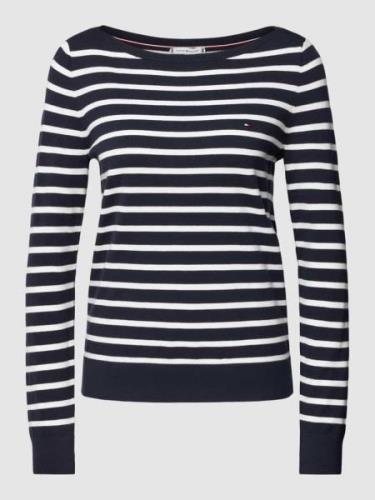 Tommy Hilfiger Strickpullover mit U-Boot-Ausschnitt in Marine, Größe X...