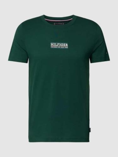 Tommy Hilfiger T-Shirt mit Label-Print in Bottle, Größe S
