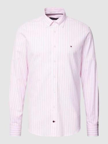 Tommy Hilfiger Business-Hemd mit Streifenmuster Modell 'ROYAL' in Rosa...