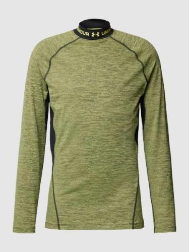 Under Armour Longsleeve mit Stehkragen in Neon Gelb, Größe S