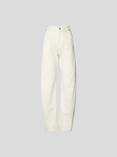 Victoria Beckham Low Rise Jeans aus Baumwolle in Ecru, Größe 24