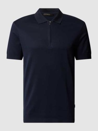 Windsor Regular Fit Poloshirt mit Label-Detail in Marine, Größe S