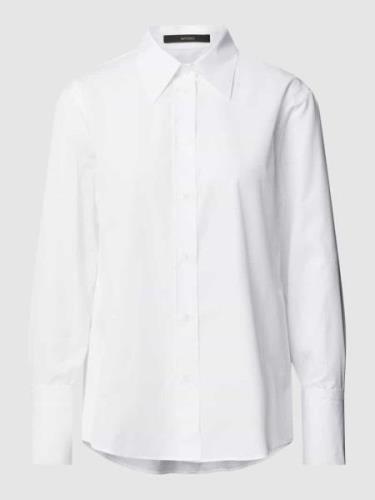 Windsor Hemdbluse aus Baumwolle mit durchgehender Knopfleiste in Weiss...