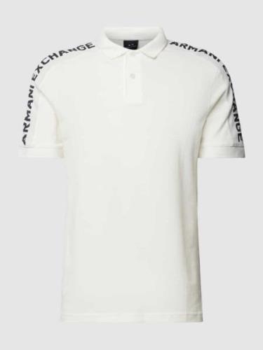 ARMANI EXCHANGE Poloshirt mit Label-Schriftzug Modell 'Shoulder Piping...