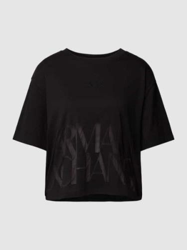 ARMANI EXCHANGE T-Shirt mit Label-Print in Black, Größe S