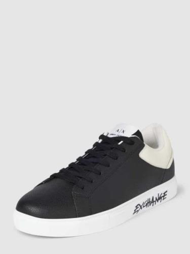 ARMANI EXCHANGE Sneaker mit Label-Schriftzug in Black, Größe 45