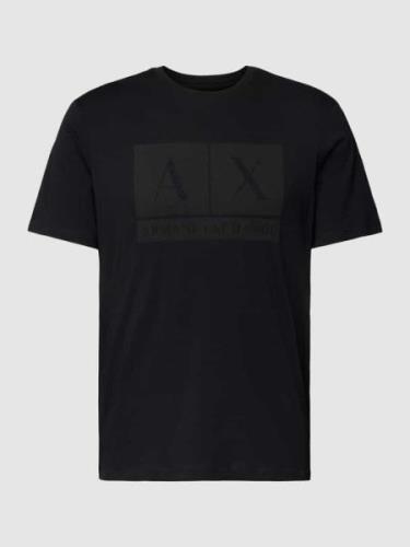 ARMANI EXCHANGE T-Shirt mit Label-Print in Black, Größe M