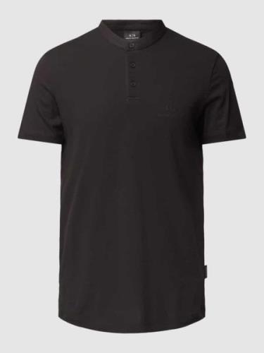 ARMANI EXCHANGE T-Shirt mit Stehkragen in Black, Größe M