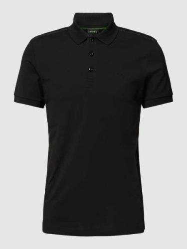 BOSS Green Poloshirt mit Label-Print Modell 'Paule Mirror' in Black, G...