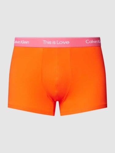 Calvin Klein Underwear Trunks mit eingewebtem Statement in Hellrot, Gr...