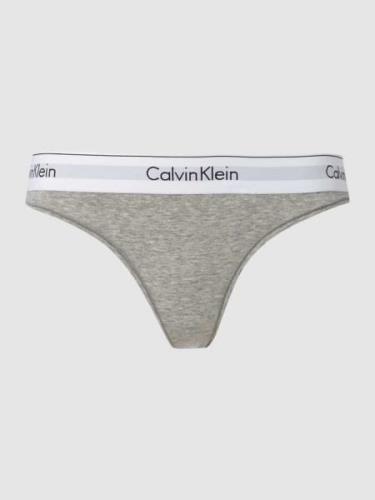Calvin Klein Underwear String mit Logo-Bund in Hellgrau Melange, Größe...