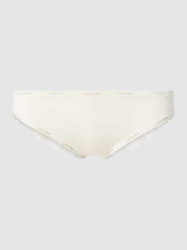 Calvin Klein Underwear String mit Häkelspitze Modell 'FLIRTY' in Offwh...