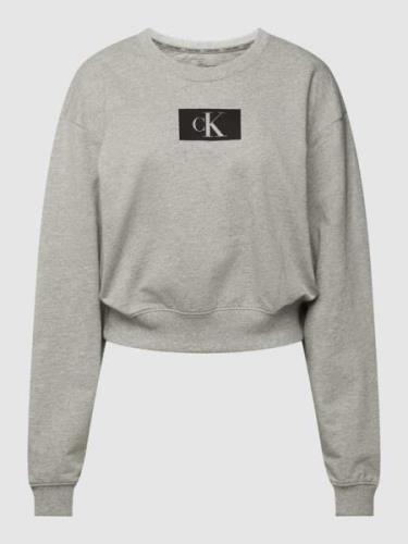 Calvin Klein Underwear Sweatshirt mit Label-Print in Hellgrau Melange,...