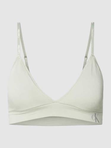 Calvin Klein Underwear Bralette mit Label-Print in Hellgrau, Größe L