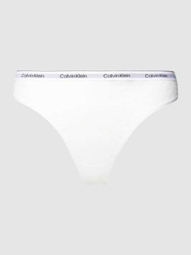 Calvin Klein Underwear String mit Animal-Print in Weiss, Größe XS